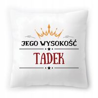 Poduszka Dla Tadka Na Urodziny Ze Zdjęciem Na Prezent Biała 40X40 Cm