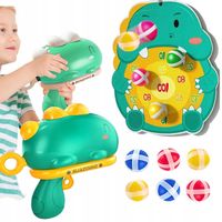 Gra Zręcznościowa Strzelanie Do Celu Na Rzepy Tarcza Dinozaur Pistolet