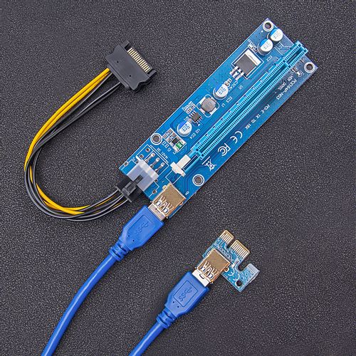 Qoltec Riser PCI-E 1x - 16x | USB 3.0 | ver. 009S | SATA / PCI-E 6 pin na Arena.pl