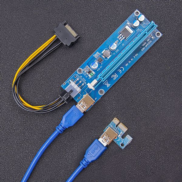 Qoltec Riser PCI-E 1x - 16x | USB 3.0 | ver. 009S | SATA / PCI-E 6 pin zdjęcie 2