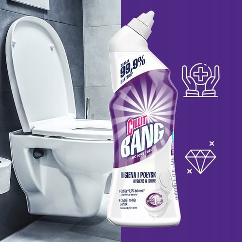 cillit bang żel do toalet - wybielanie i dezynfekcja 750ml na Arena.pl