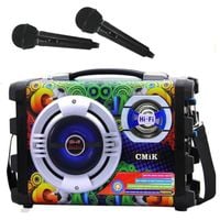 GŁOŚNIK Hi-Fi ODTWARZACZ MP3 RADIO KARAOKE 25W MIKROFONY