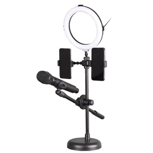 Statyw na mikrofon smartfon lampa LED Ring do telefonu Kaline R-123 na Arena.pl