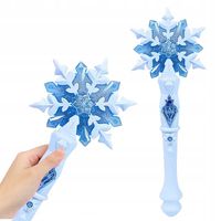 Różdżka Świecąca Frozen Magiczna Laska Z Efektem Dzwięku Niebieska