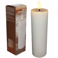 ŚWIECA WOSKOWA LED ŚWIECZKA NA BATERIE OZDOBA Z EFEKTEM PŁOMIENIA 15 CM