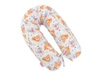 Bawełniana poszewka do poduszki ciążowej Longer - Foxes and sqiurrels