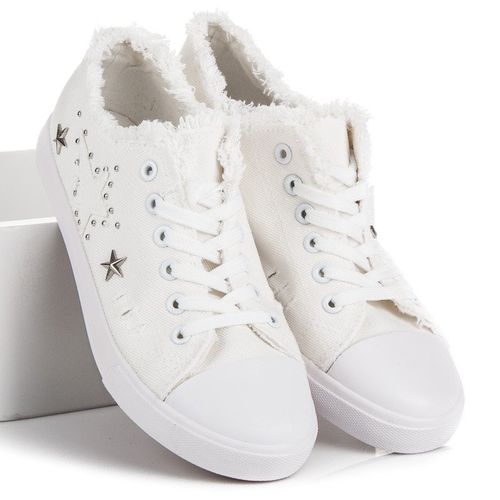 Białe Materiałowe Trampki r.38 na Arena.pl