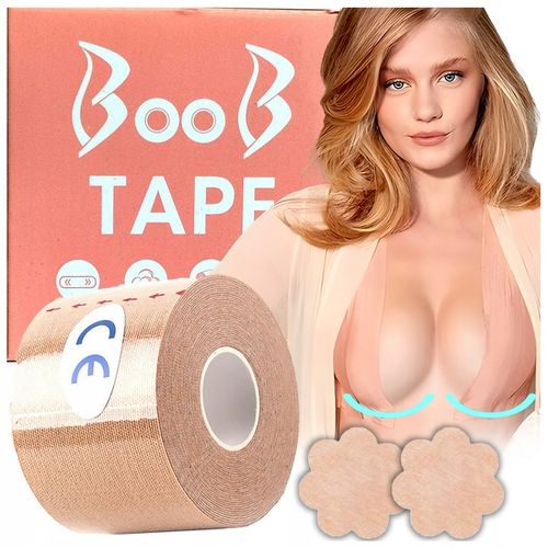TAŚMA MODELUJĄCA UNOSZĄCA BIUST PUSH UP TAPE 5M DEKOLT ORYGINALNA BOOB BEŻ na Arena.pl