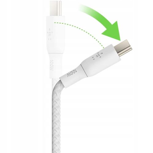 Belkin - Kabel Boost - USB-C do USB-C PD, 5A 100W, z oplotem nylonowym, 2 m na Arena.pl