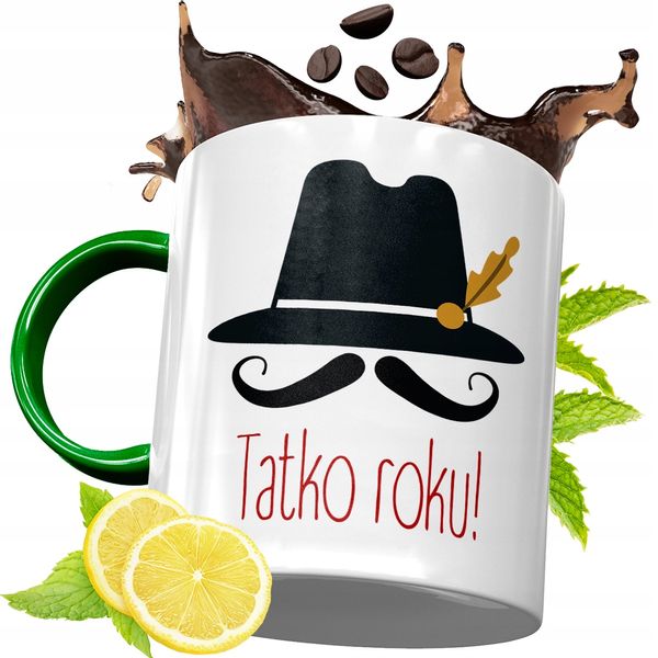 Kubek Zielony Dla Taty Tatusia Na Urodziny Prezent Z Nadrukiem Ze Zdjęciem zdjęcie 1