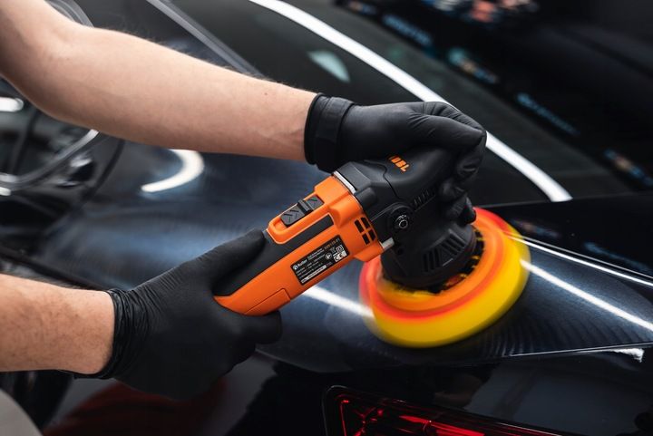 ADBL ROLLER MASZYNA POLERSKA 9MM zestaw na mocne zarysowania pasta + futro zdjęcie 9