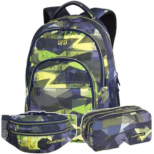Plecak szkolny CoolPack BASIC PLUS Piórnik Nerka LIME ABSTRACT 3 CZ. (86629SET) na Arena.pl