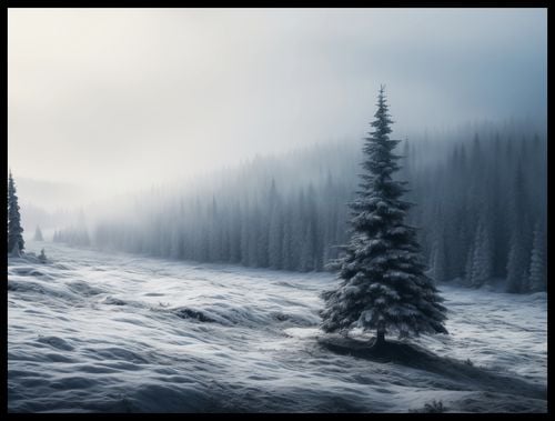 Plakat 80x60cm Samotna Choinka na Arena.pl