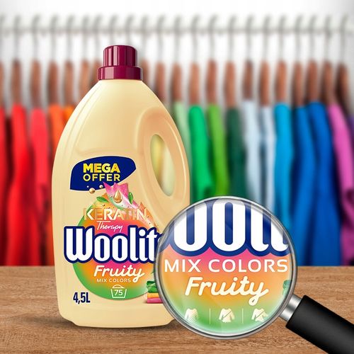 woolite fruity do kolorów z keratyną 4,5l/75 prań na Arena.pl