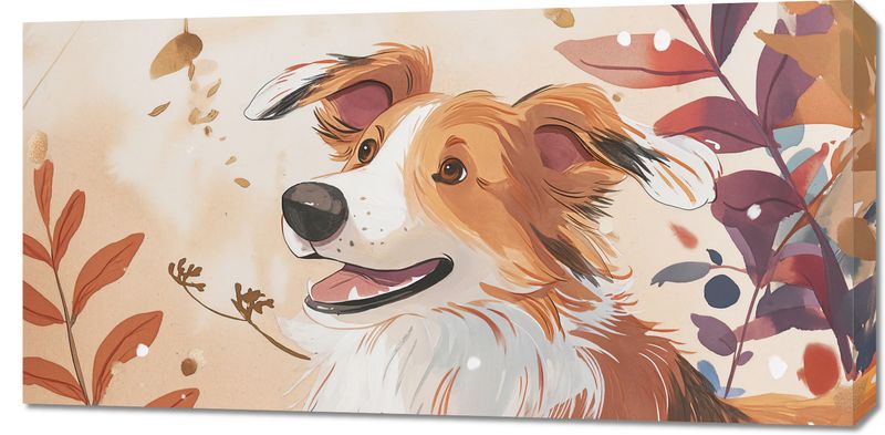 Obraz 100x50cm Collie Jesienną Porą zdjęcie 1
