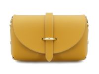TOREBKA skórzana listonoszka z łańcuszkiem mini V144 musztardowa