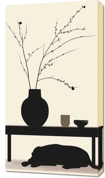 Obraz 50x90cm Wypocznij Psino zdjęcie 1