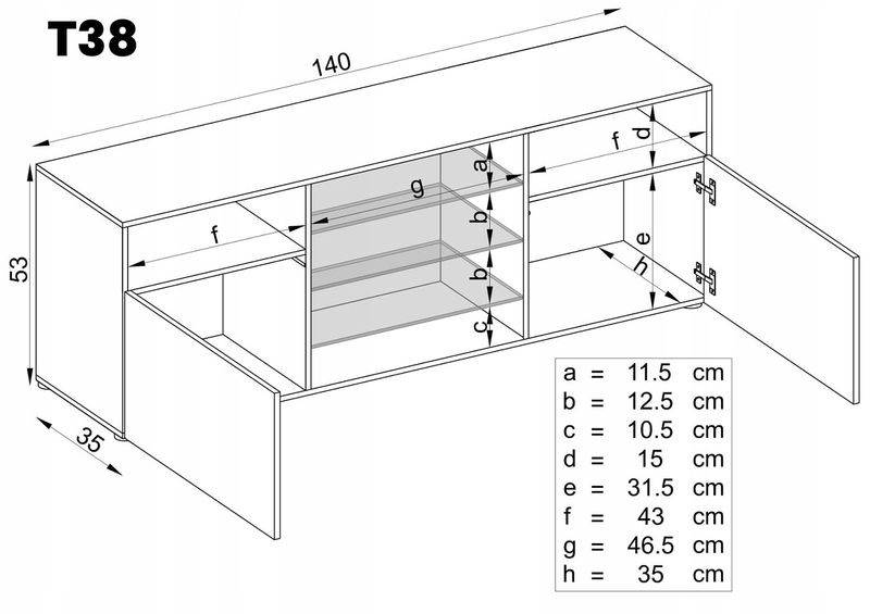Pan Igiełka Szafka RTV LED Czarny Biały Dąb Wotan Połysk Mat  Blue LEDs zdjęcie 2