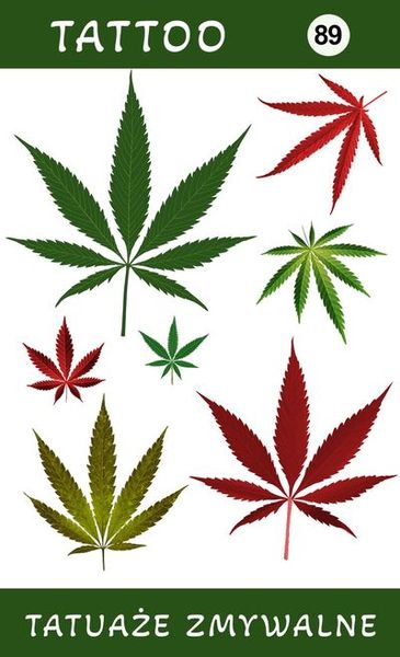 Tatuaże zmywalne Ganja zdjęcie 1