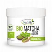 Matcha BIO Herbata Zielona Proszek Antyoksydant Ceremonia 120g NatVita