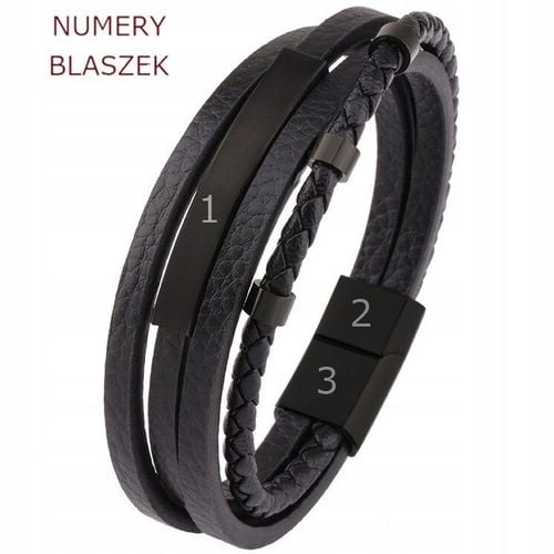 Bransoletka dla SYNA taty BRATA z GRAWEREM czarna na Arena.pl