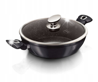 GARNEK GRANITOWY WOK PATELNIA 28cm 3,8L INDUKCJA GAZ SZARY