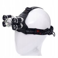 LATARKA CZOŁOWA CZOŁÓWKA LAMPKA T6 LED AKUMULATOROWA 5 DIOD KD1247