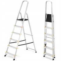 Drabina aluminiowa domowa jednostronna profesjonalna HIGHER 6 stopni