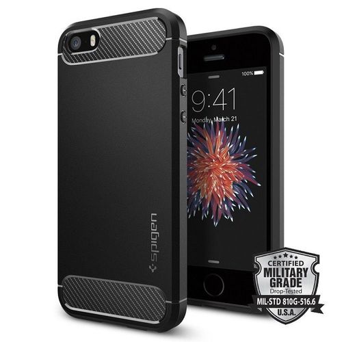 Spigen Rugged Armor do iPhone 5S/ iPhone SE black na Arena.pl
