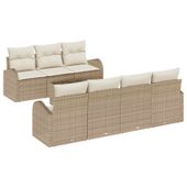 Zestaw Sof na Ogród 8 pcs Beżowy 55 x 55 x 37 cm polirattan
