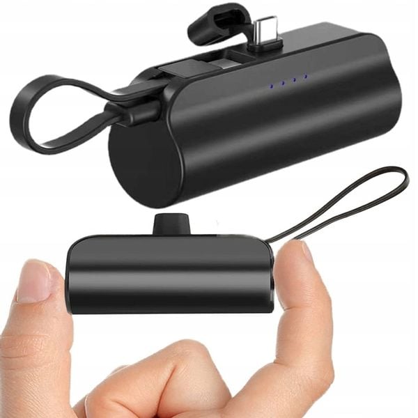 MAŁY POWERBANK 5000 mAh KIESZONKOWY IPHONE/TYP-C zdjęcie 1