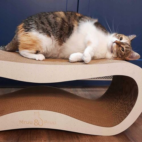 Drapak dla kota LEON | biały | 78x28x24 cm | MruuPruu na Arena.pl