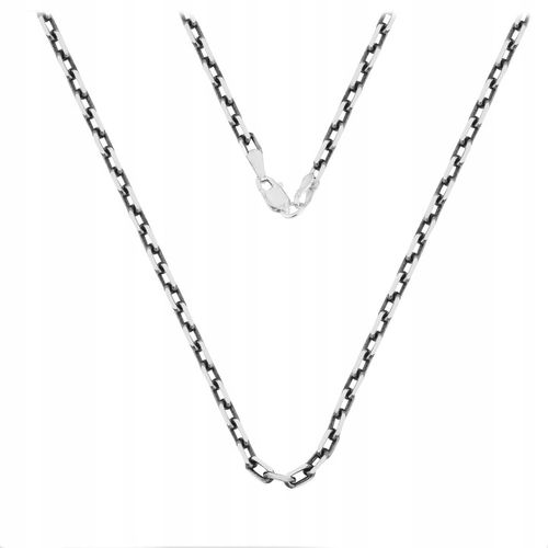 Łańcuszek srebro pr. 925 Oksydowany Splot Ankier do Wisiorków| 50 cm x 3 mm na Arena.pl