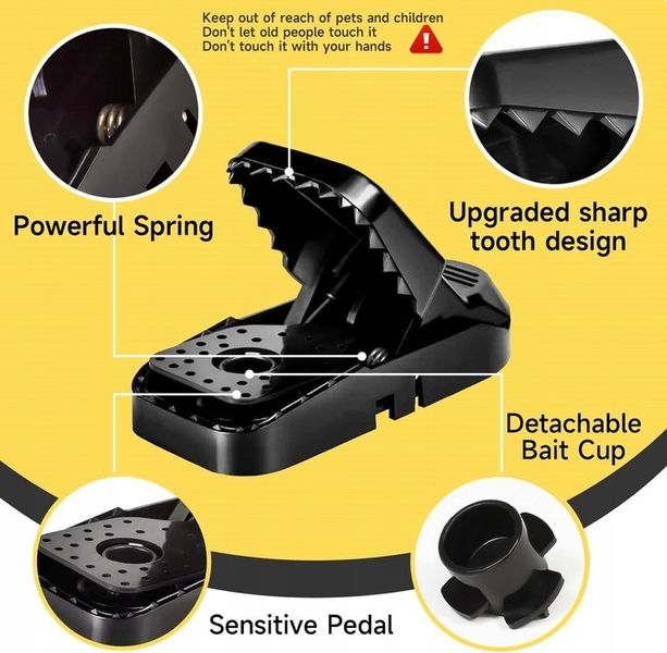 PUŁAPKA NA MYSZY MOCNY ZATRZASK GILOTYNA ZESTAW 6 SZTUK !!!! ŁAPKA NA MYSZY zdjęcie 6