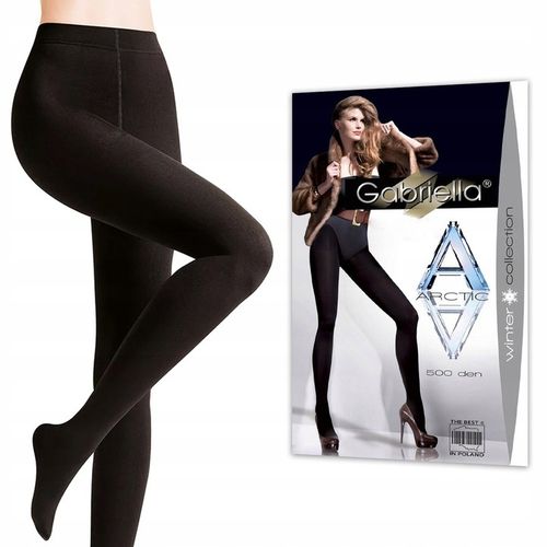Rajstopy OCIEPLANE POLAROWE grube zimowe GABRIELLA ARCTIC 500DEN - 4/5 na Arena.pl