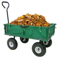 TACZKA WÓZEK TRANSPORTOWY OGRODOWY ROZKŁADANY PRZYCZEPA Z PLANDEKĄ