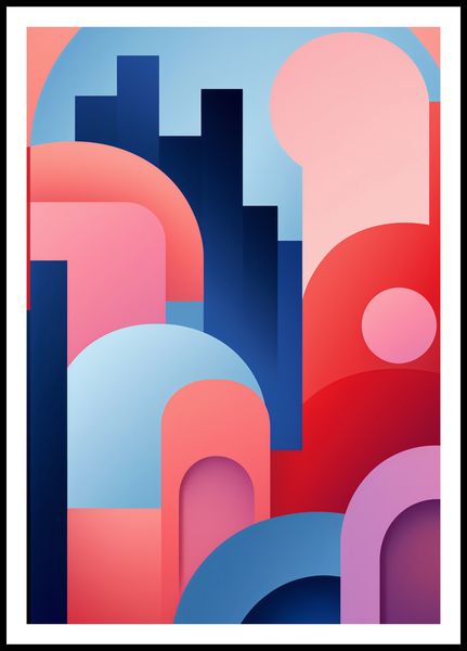 Plakat 68x98cm Miasto Kolorów zdjęcie 3