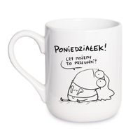 KUBEK "PONIEDZIAŁEK! CZY MOŻEMY TO PRZEŁOŻYĆ?" Wzór - Elegant Coffee 330 ml