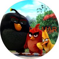 Opłatek na tort Urodziny Angry Birds Ptaki Tekst Gratis