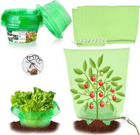 Zestaw 20 Kołnierzy z Siatką Ochronną na Rośliny Przeciw Ślimakom i Owadom