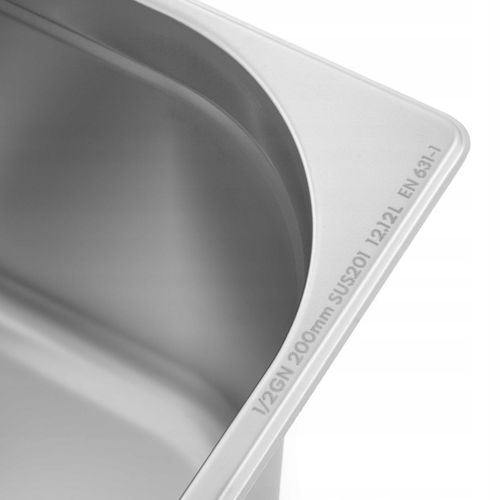 POJEMNIK GASTRONOMICZNY GN 1/2 200 mm STAL NIERDZEWNA 11.65 L MJUSK na Arena.pl