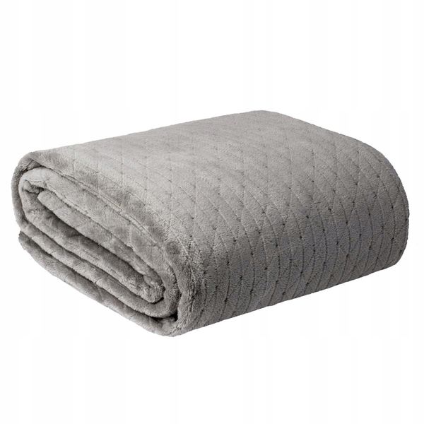 Koc narzuta na łóżko CINDY-4 170x210 grafitowy zdjęcie 1