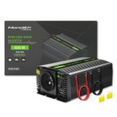 Qoltec Przetwornica napięcia Monolith | 300W | 600W | 24V na 230V | Czysty Sinus