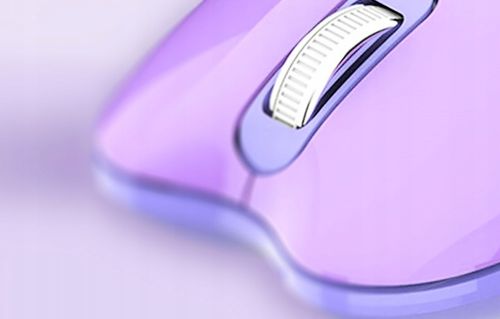 Bezprzewodowa myszka do komputera 1600DPI BLUETOOTH 4.0 2.4G Fioletowa na Arena.pl
