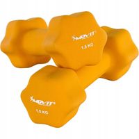 ZESTAW 2x HANTLE NEOPRENOWE 1,5KG FITNESS AEROBIC