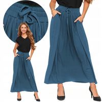 Spódnica Damska MAXI Wiskozowa Elegancka Na Gumce Wiosna Lato MORAJ S