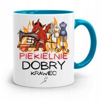 Kubek Błękitny Krawcowej Krawca Piekielnie Dobry Z Nadrukiem Ze Zdjęciem