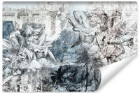 Fototapeta Do Salonu KWIATY Abstrakcja Imitacja Beton 90cm x 60cm