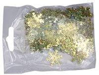 Cekiny Śnieżynki złote 26 mm (15g)