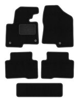 Dywaniki welurowe do: Hyundai SantaFe III 2012- 7-osobowy czarne